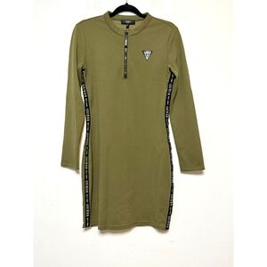 Y2K Guess‎ Sporty Logo Bodycon Dress Women M Athleticcore Streetwear Minimalist